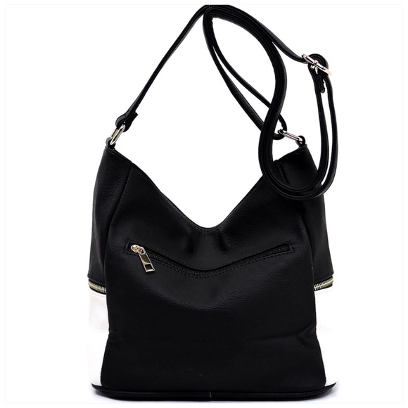 Silver & Blue Zip Colorblock Crossbody Bucket Bag - Picture 6 of 8